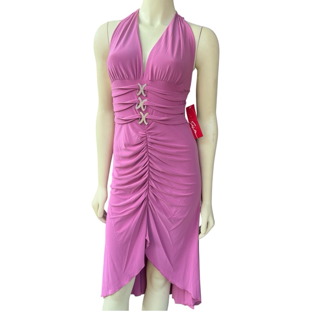 Sabora Pink High-Low Backless Sexy Dress Size Small NWT